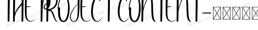 THE PROJECT CONTENT字体转换